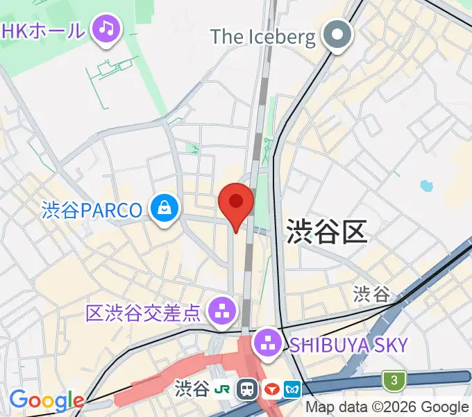 タワーレコード渋谷店の地図