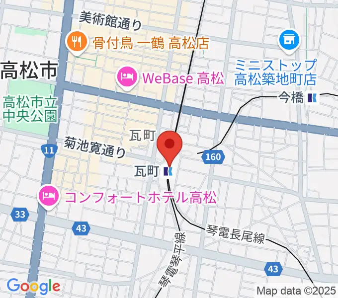 JEUGIAカルチャーセンター高松の地図