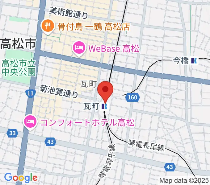 JEUGIAカルチャーセンター高松の地図