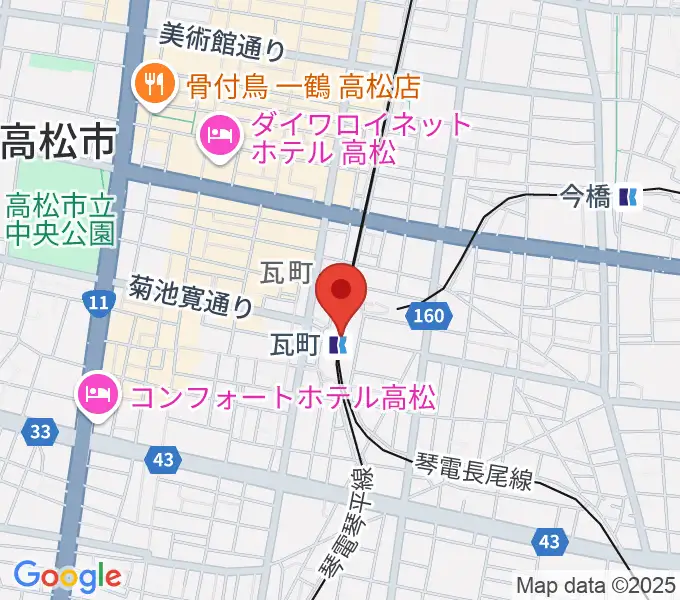 JEUGIAカルチャーセンター高松の地図