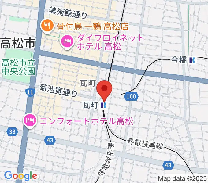 JEUGIAカルチャーセンター高松の地図