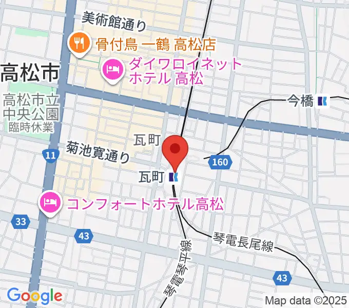 JEUGIAカルチャーセンター高松の地図