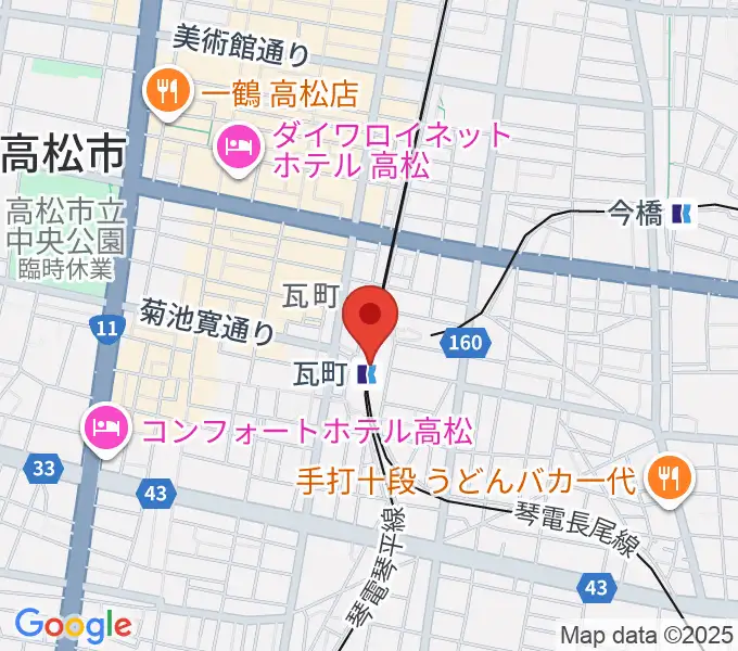 JEUGIAカルチャーセンター高松の地図