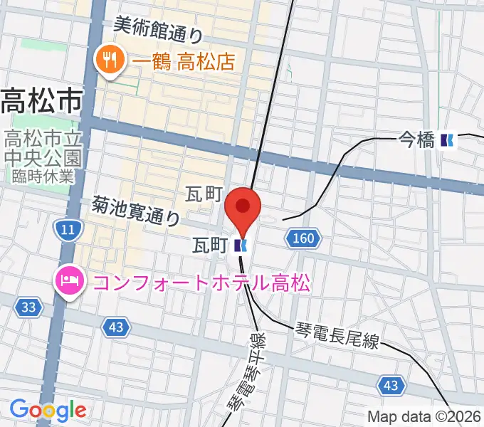 JEUGIAカルチャーセンター高松の地図