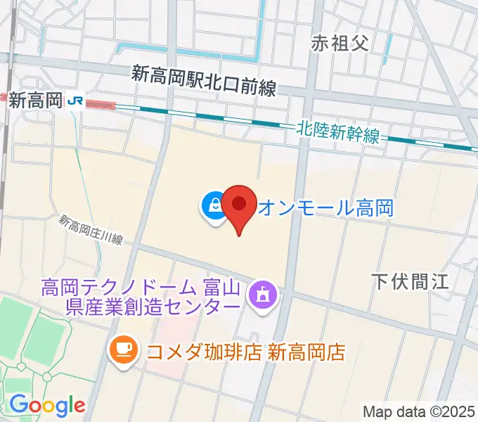 JEUGIAカルチャーセンターイオンモール高岡の地図