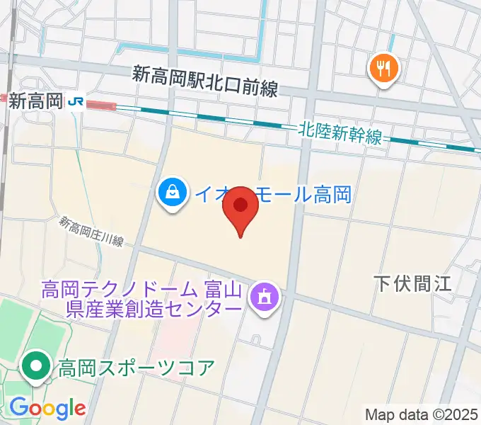 JEUGIAカルチャーセンターイオンモール高岡の地図