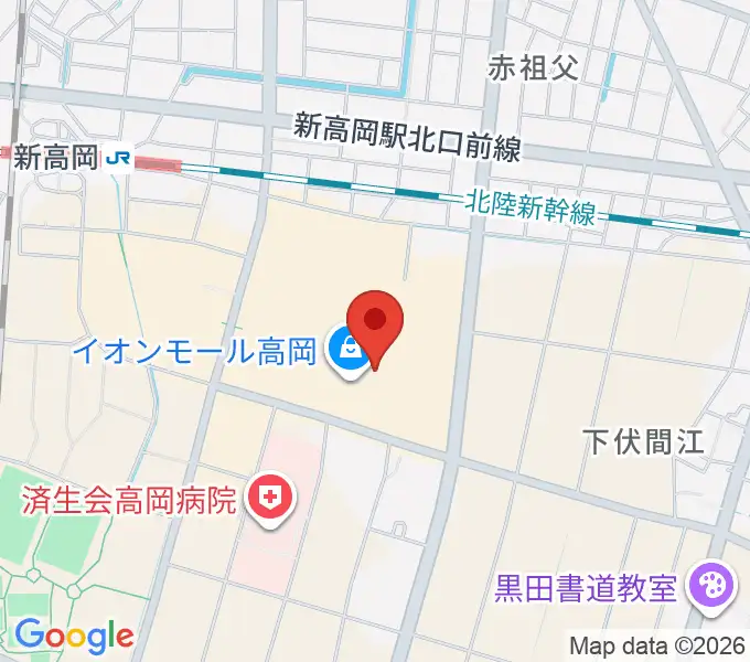 JEUGIAカルチャーセンターイオンモール高岡の地図
