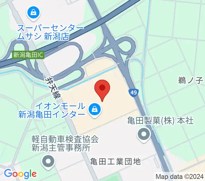 JEUGIAカルチャーセンター イオンモール新潟南の地図