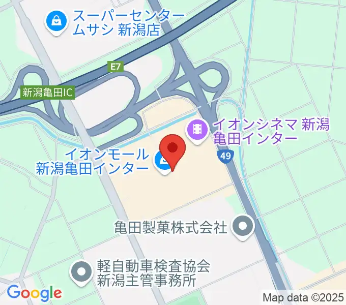 JEUGIAカルチャーセンター イオンモール新潟南の地図