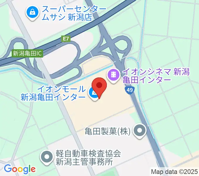 JEUGIAカルチャーセンター イオンモール新潟南の地図