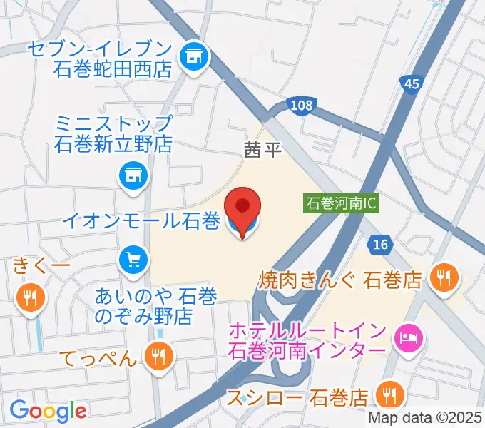 JEUGIAカルチャーセンター イオンモール石巻の地図