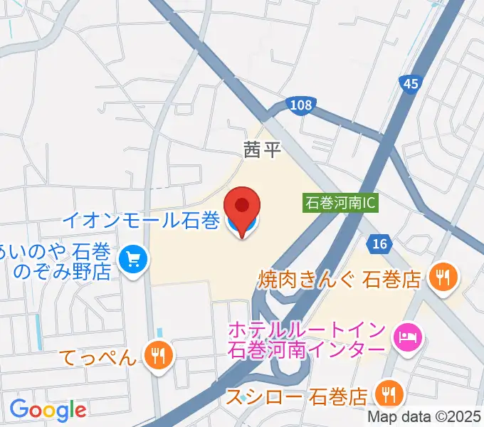 JEUGIAカルチャーセンター イオンモール石巻の地図
