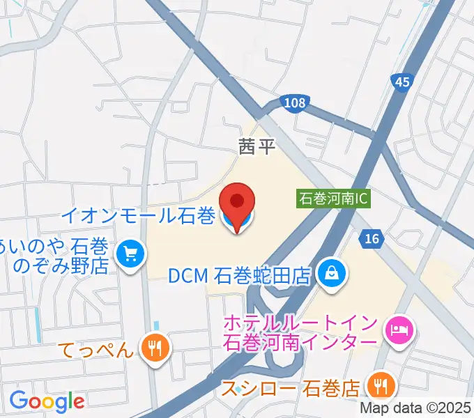 JEUGIAカルチャーセンター イオンモール石巻の地図