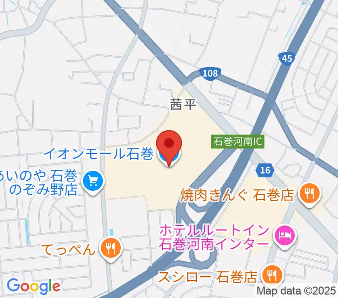 JEUGIAカルチャーセンター イオンモール石巻の地図