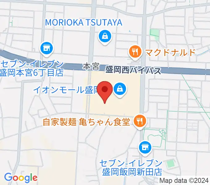 JEUGIAカルチャーセンター イオンモール盛岡南の地図