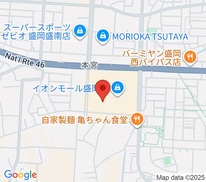 JEUGIAカルチャーセンター イオンモール盛岡南の地図