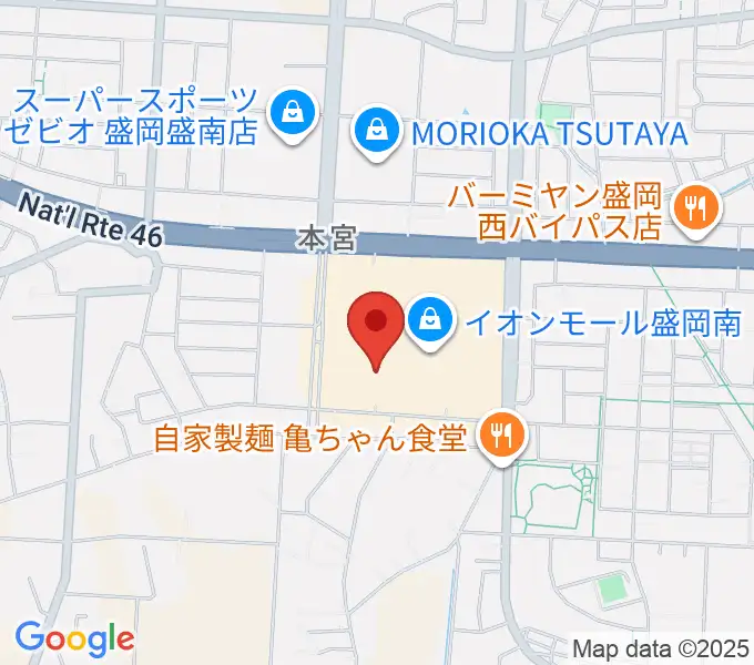 JEUGIAカルチャーセンター イオンモール盛岡南の地図