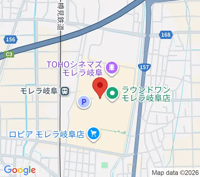 JEUGIAカルチャーセンター モレラ岐阜の地図