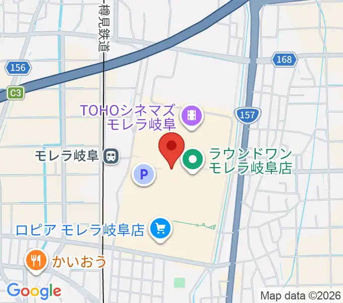 JEUGIAカルチャーセンター モレラ岐阜の地図
