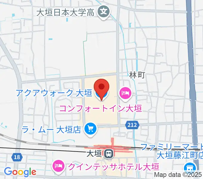 JEUGIAカルチャーセンター アクアウォーク大垣の地図