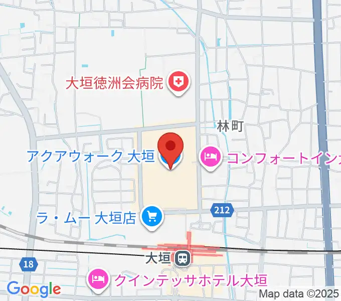 JEUGIAカルチャーセンター アクアウォーク大垣の地図