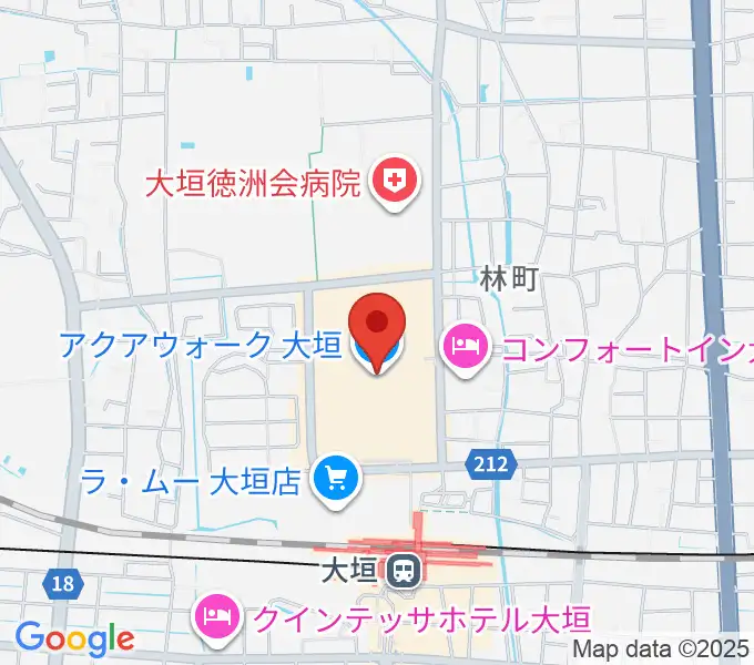 JEUGIAカルチャーセンター アクアウォーク大垣の地図
