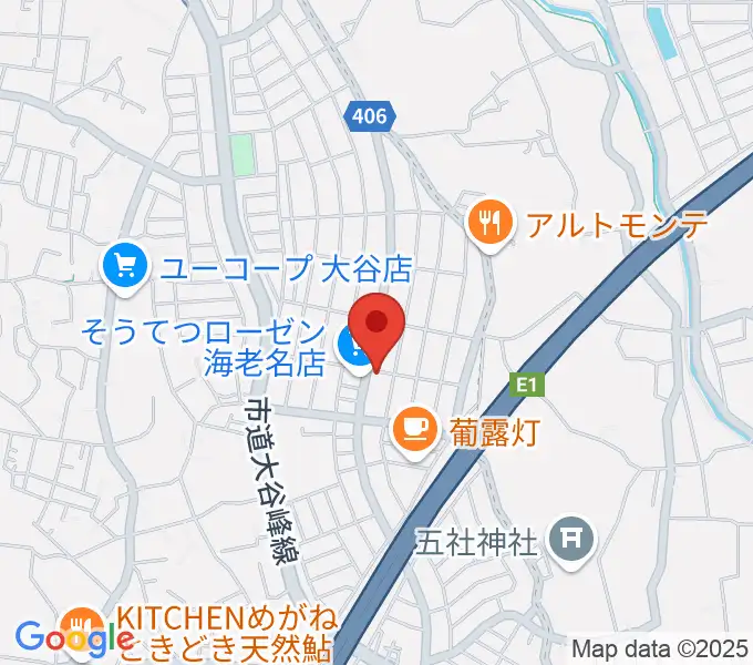 厚木楽器 アミ国分寺台の地図