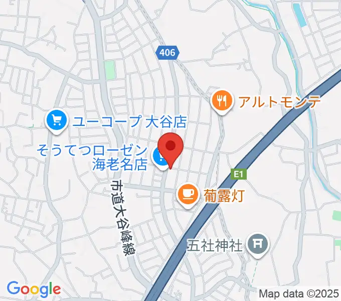 厚木楽器 アミ国分寺台の地図