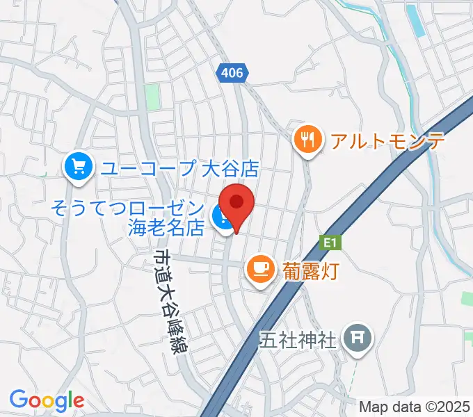 厚木楽器 アミ国分寺台の地図