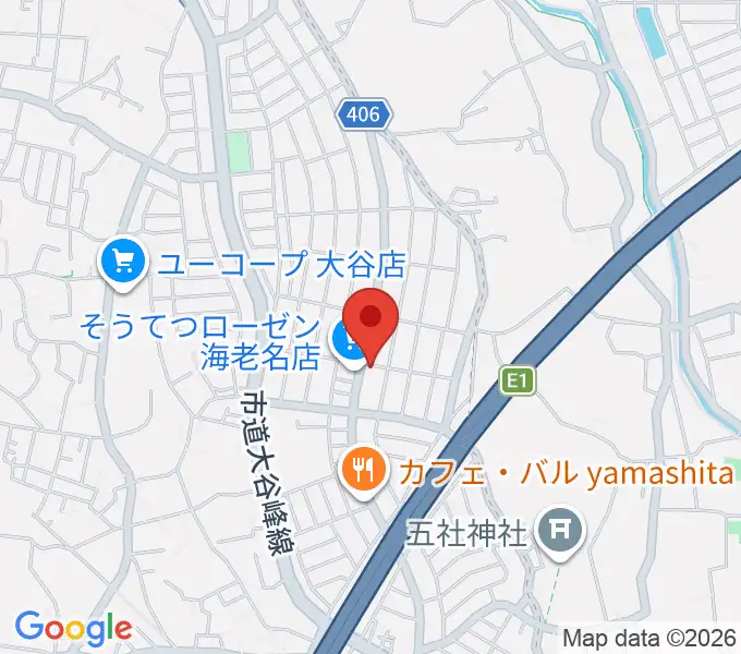 厚木楽器 アミ国分寺台の地図