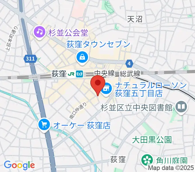 荻窪アルカフェの地図