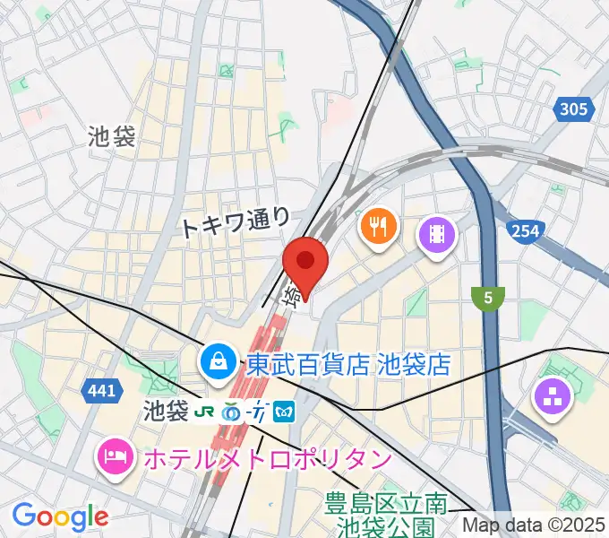 タワーレコード池袋店の地図