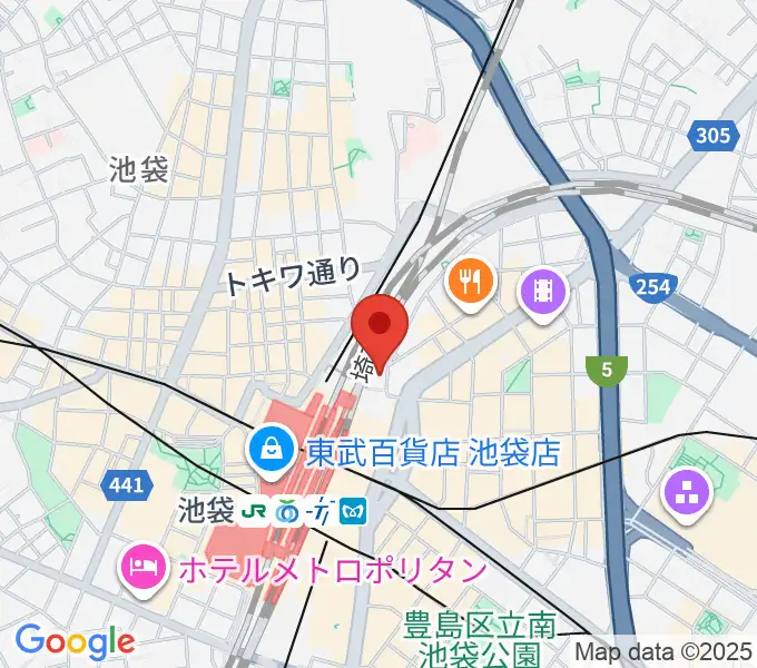 タワーレコード池袋店の地図