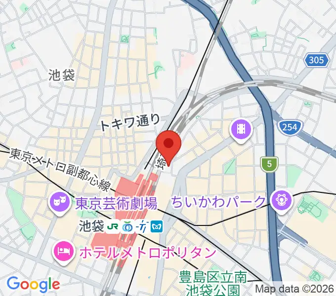 タワーレコード池袋店の地図
