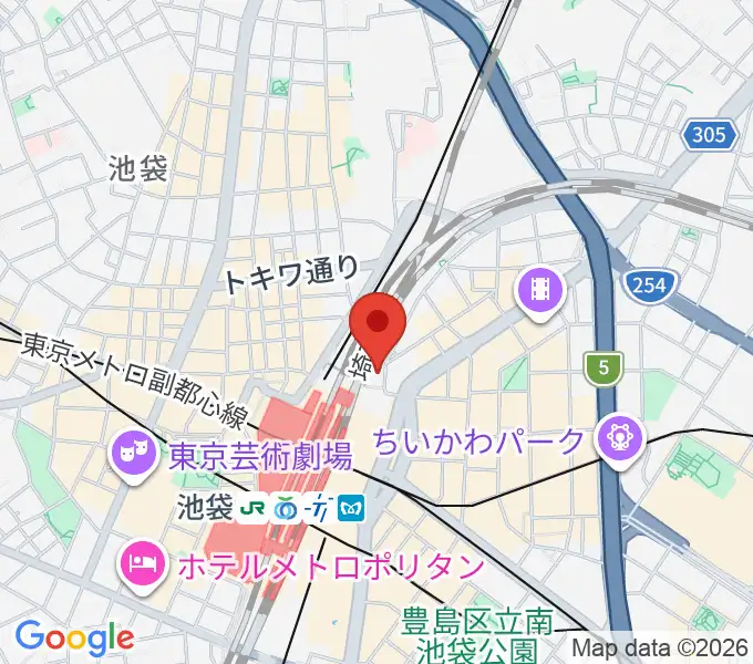 タワーレコード池袋店の地図