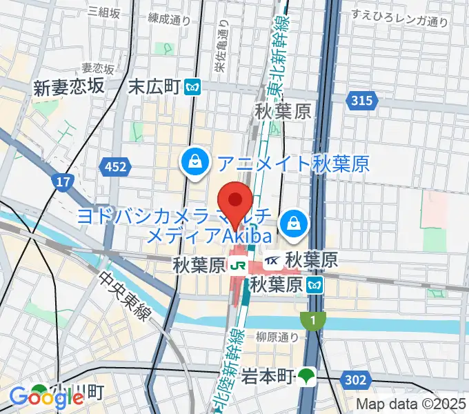 タワーレコード秋葉原店の地図
