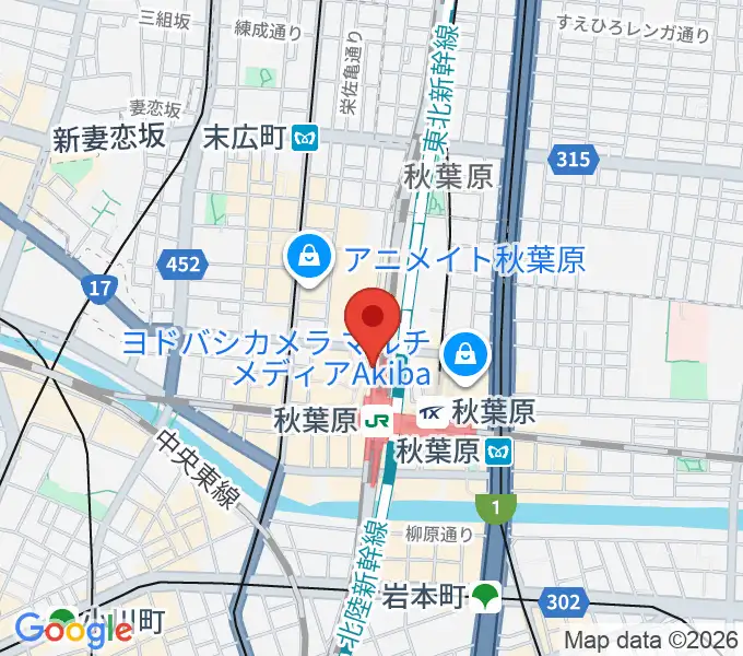 タワーレコード秋葉原店の地図