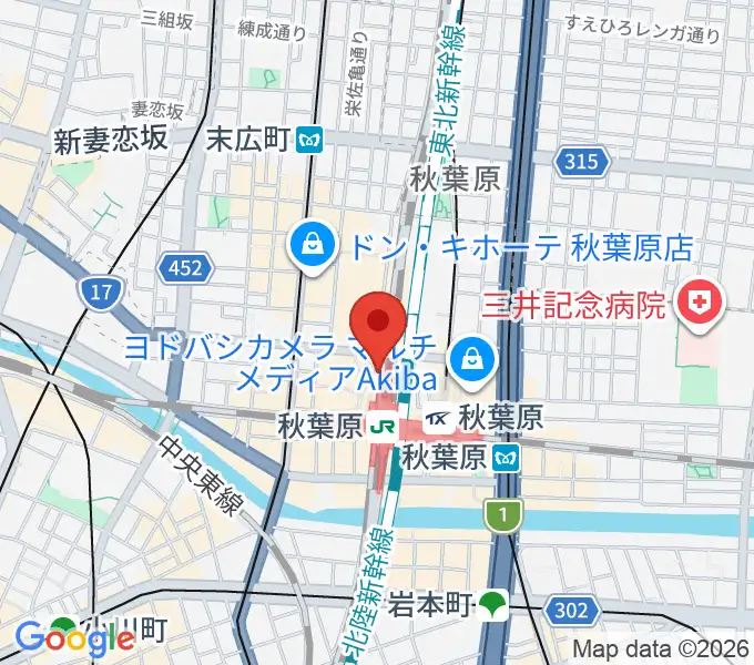 タワーレコード秋葉原店の地図