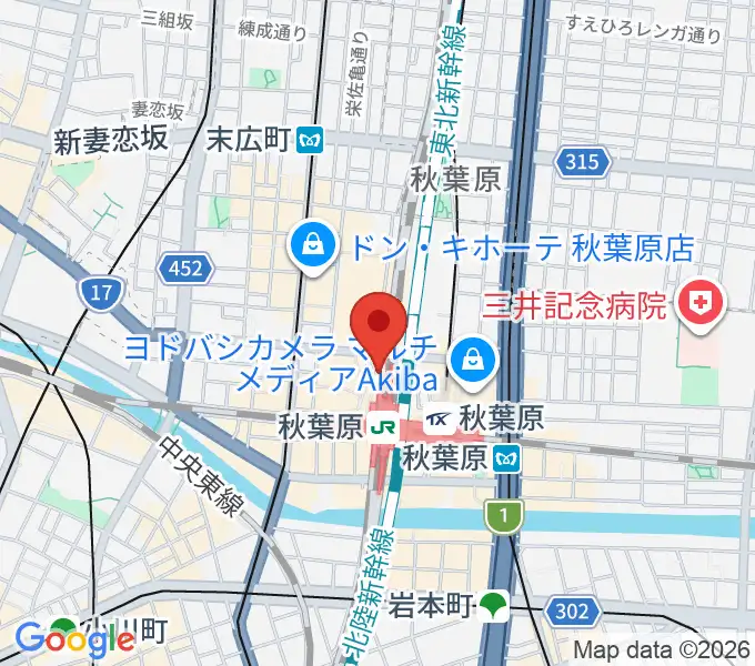 タワーレコード秋葉原店の地図