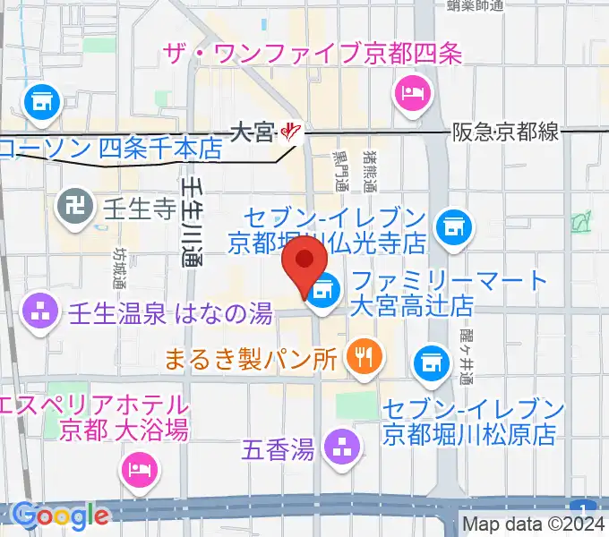 京都 夜想の地図