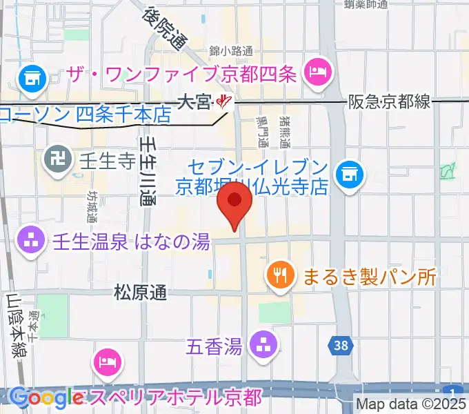 京都 夜想の地図