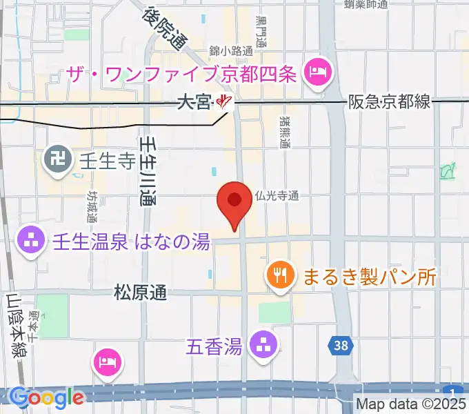 京都 夜想の地図