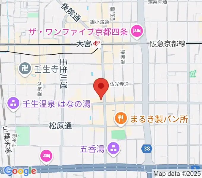 京都 夜想の地図