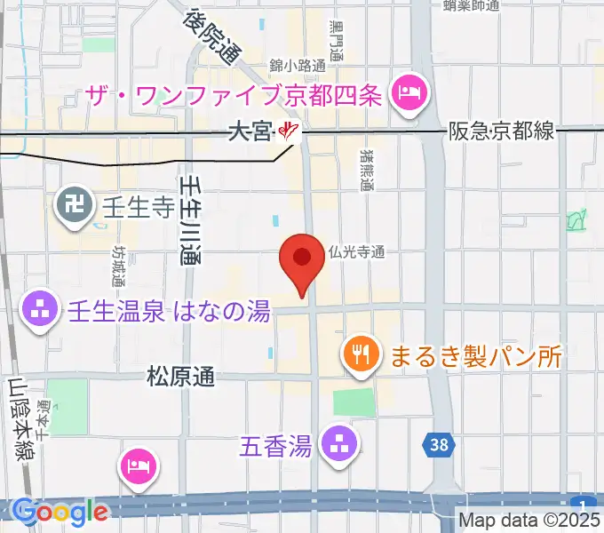 京都 夜想の地図