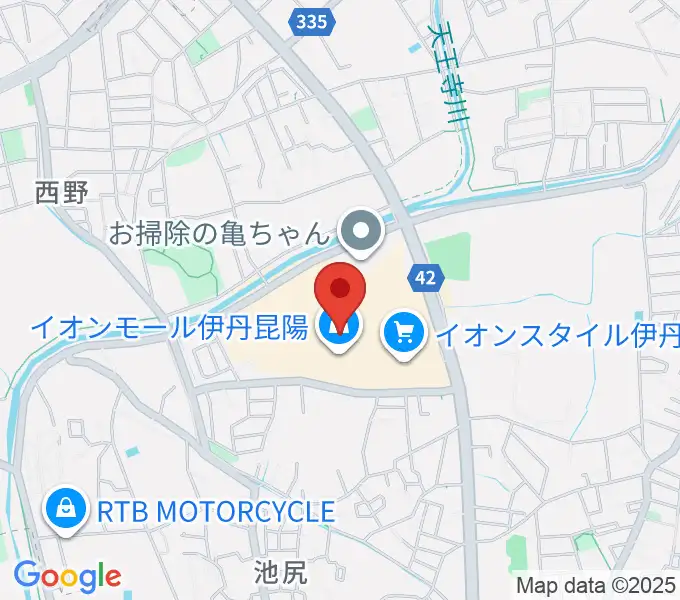 JEUGIAカルチャーセンター イオンモール伊丹昆陽の地図
