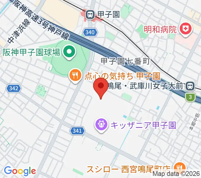 JEUGIAカルチャーセンター ららぽーと甲子園の地図