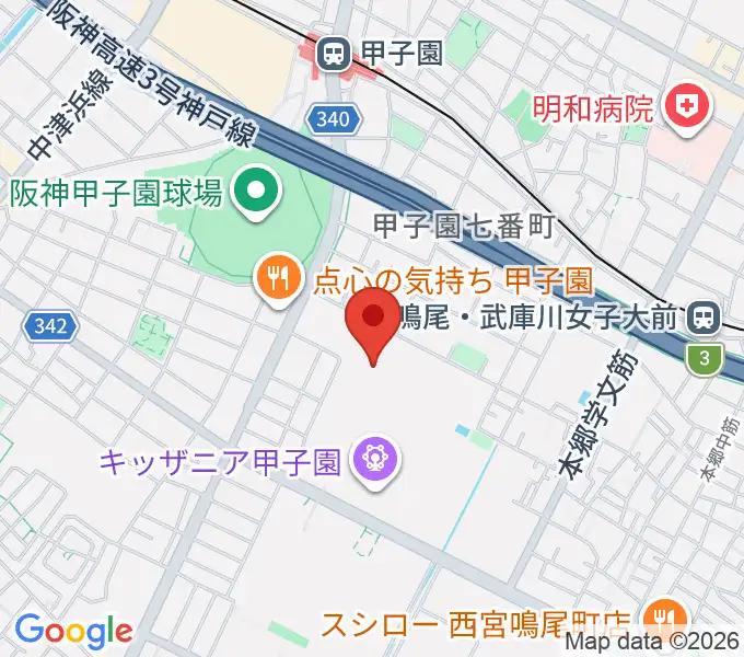 JEUGIAカルチャーセンター ららぽーと甲子園の地図