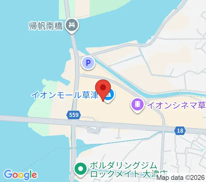 JEUGIAカルチャーセンター イオンモール草津の地図