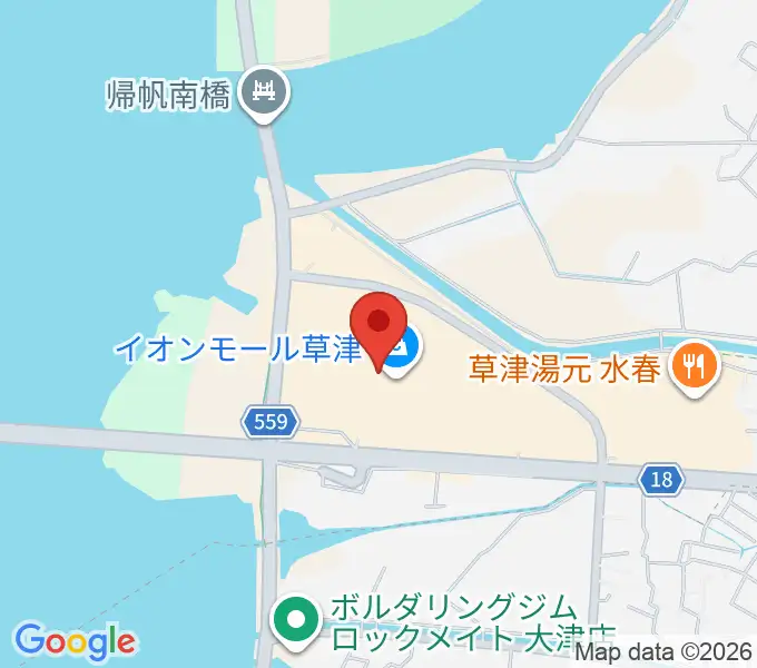 JEUGIAカルチャーセンター イオンモール草津の地図