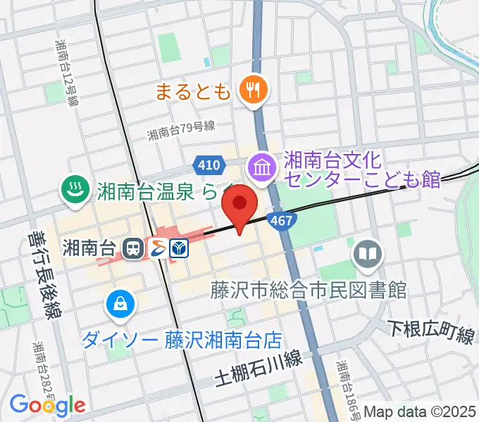 厚木楽器 アミ湘南台の地図